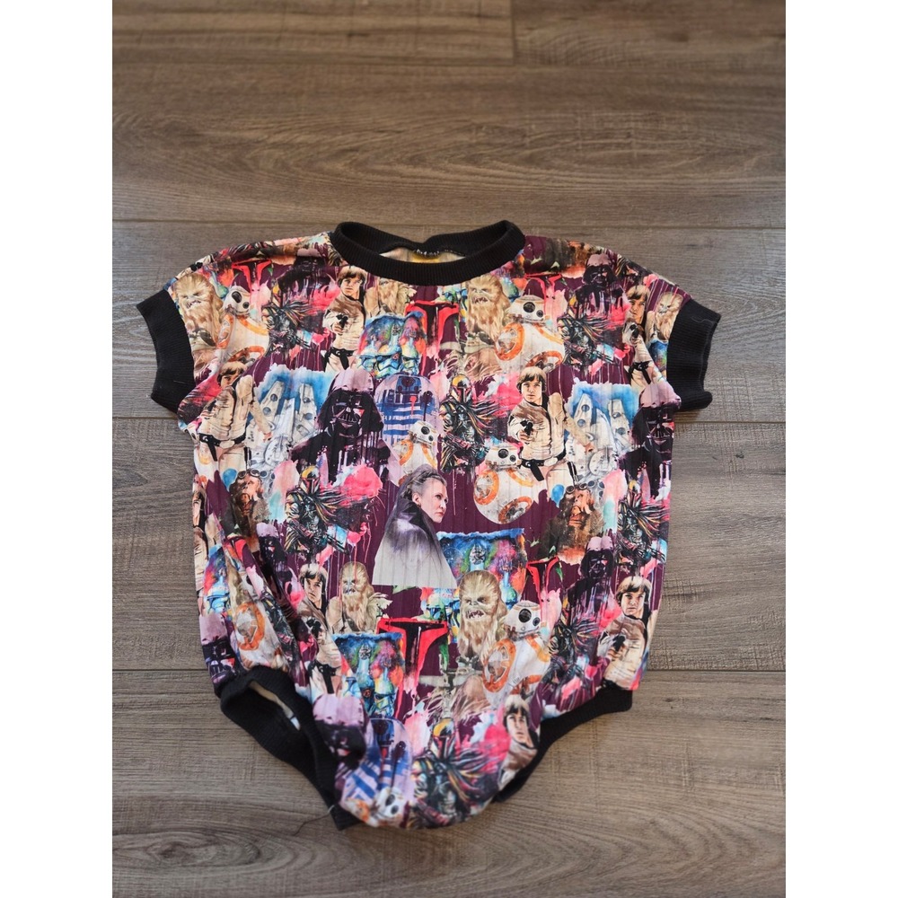 Boutique toddler girl handmade‎ star wars romper 2t
